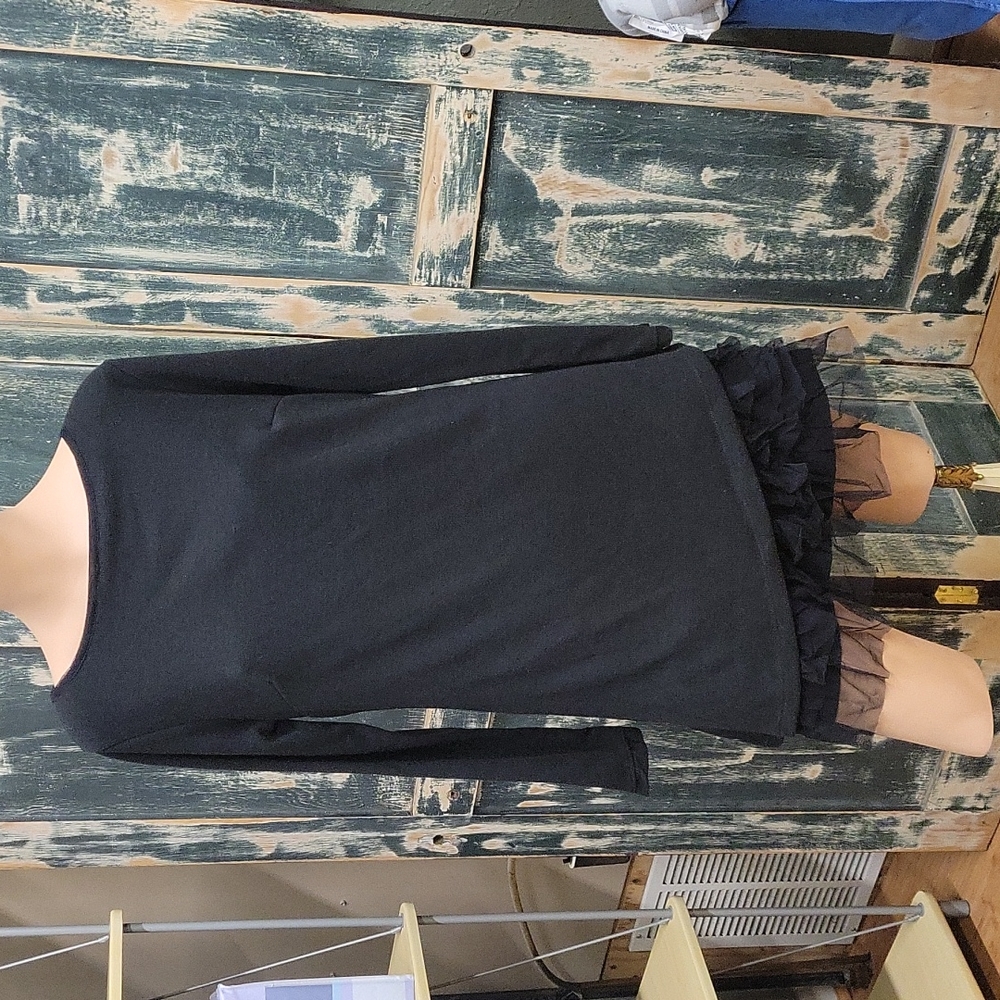 Long, lined, asymmetrical tunic/top. Size L Femme Fatale, made in Italy